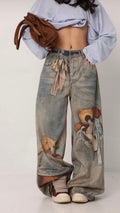 Jean teddy wide leg - Love Me More Boutique by Patty