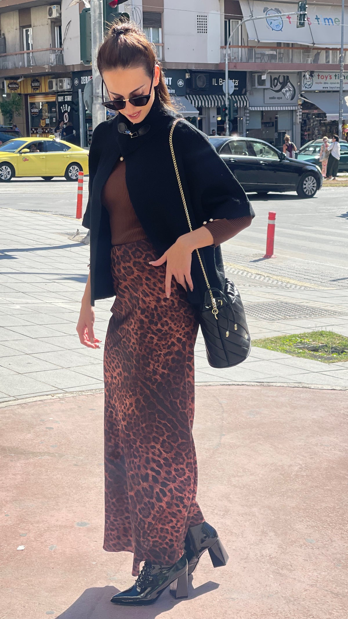 Φούστα leopard maxi