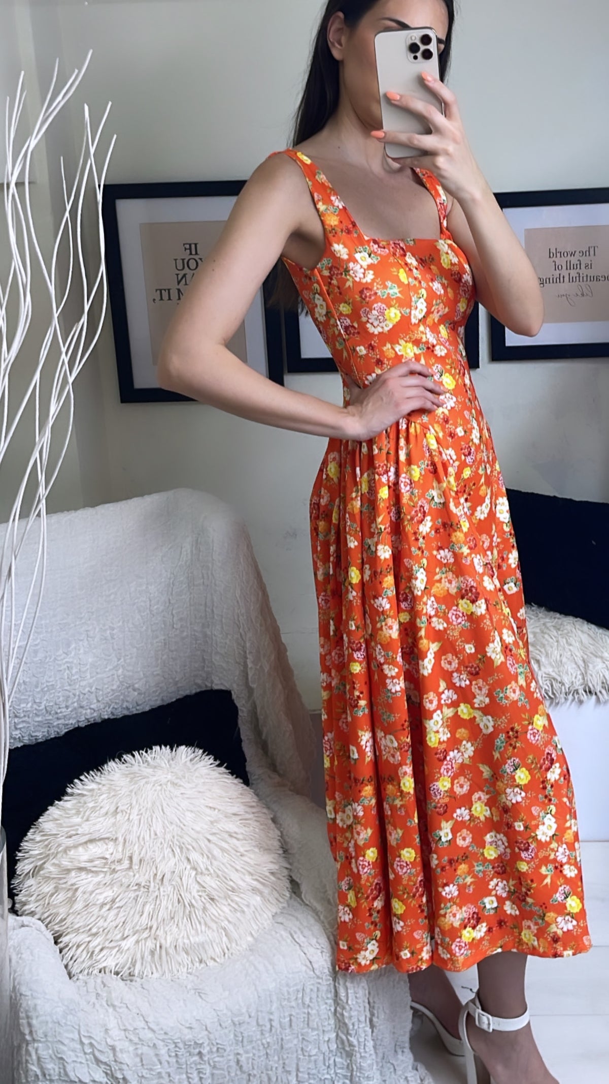 Midi φόρεμα floral