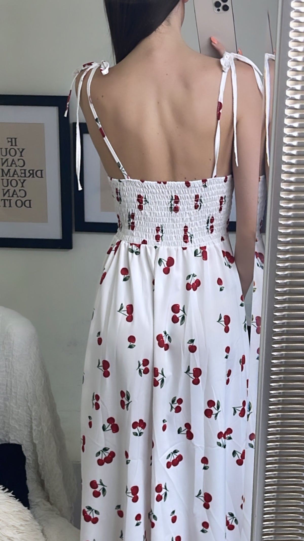 Midi girly φόρεμα με κεράσια
