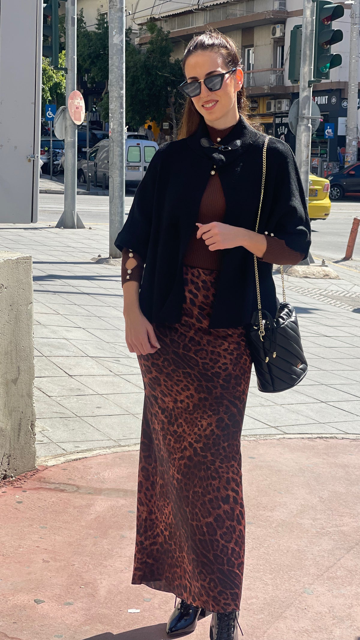 Φούστα leopard maxi