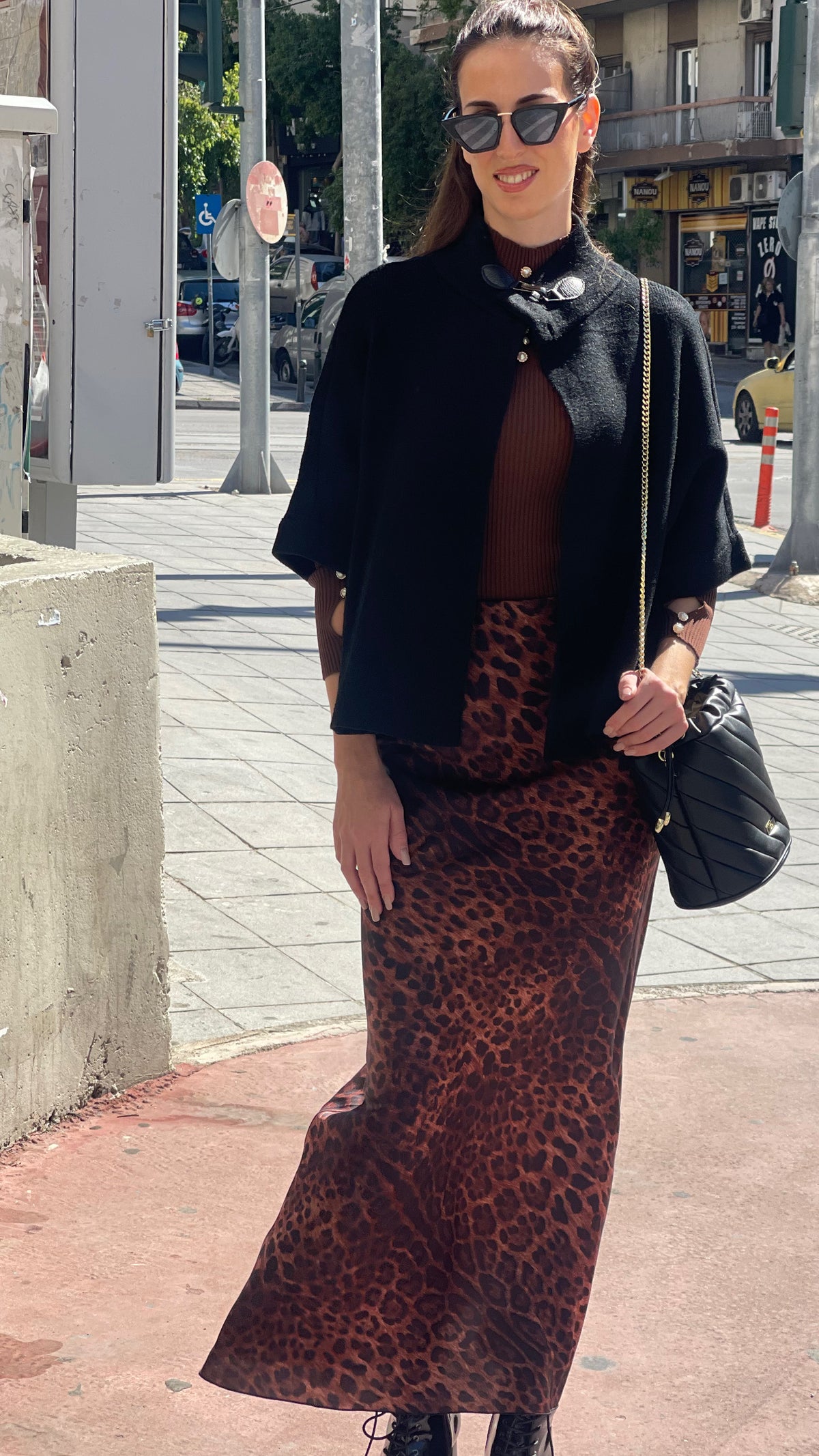 Φούστα leopard maxi