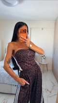 Σετ φόρμα λεοπάρ+top strapless - Love Me More Boutique by Patty